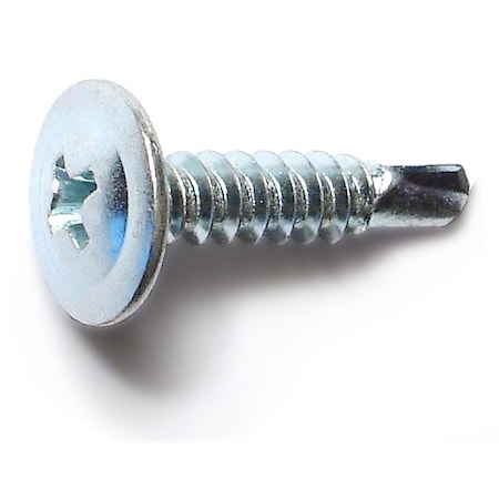 Self-Drilling Screw, #8 X 3/4 In, Zinc Plated Steel Truss Head 1084 PK